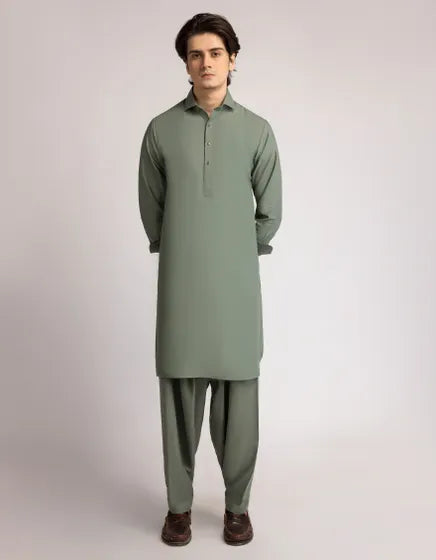 GREY PLAIN KAMEEZ SHALWAR