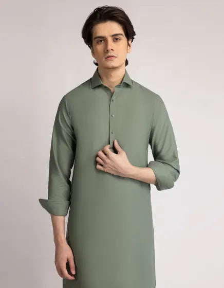 GREY PLAIN KAMEEZ SHALWAR