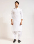 WHITE SEMI FORMAL KAMEEZ SHALWAR