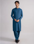 BLUE SEMI FORMAL KAMEEZ SHALWAR