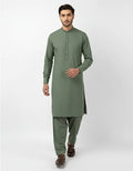 GREEN SEMI FORMAL KAMEEZ SHALWAR