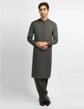LEATHER GRAY FORMAL KAMEEZ SHALWAR