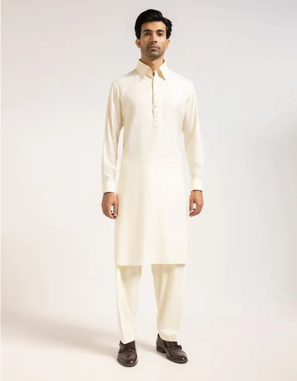 OFF WHITE FORMAL KAMEEZ SHALWAR
